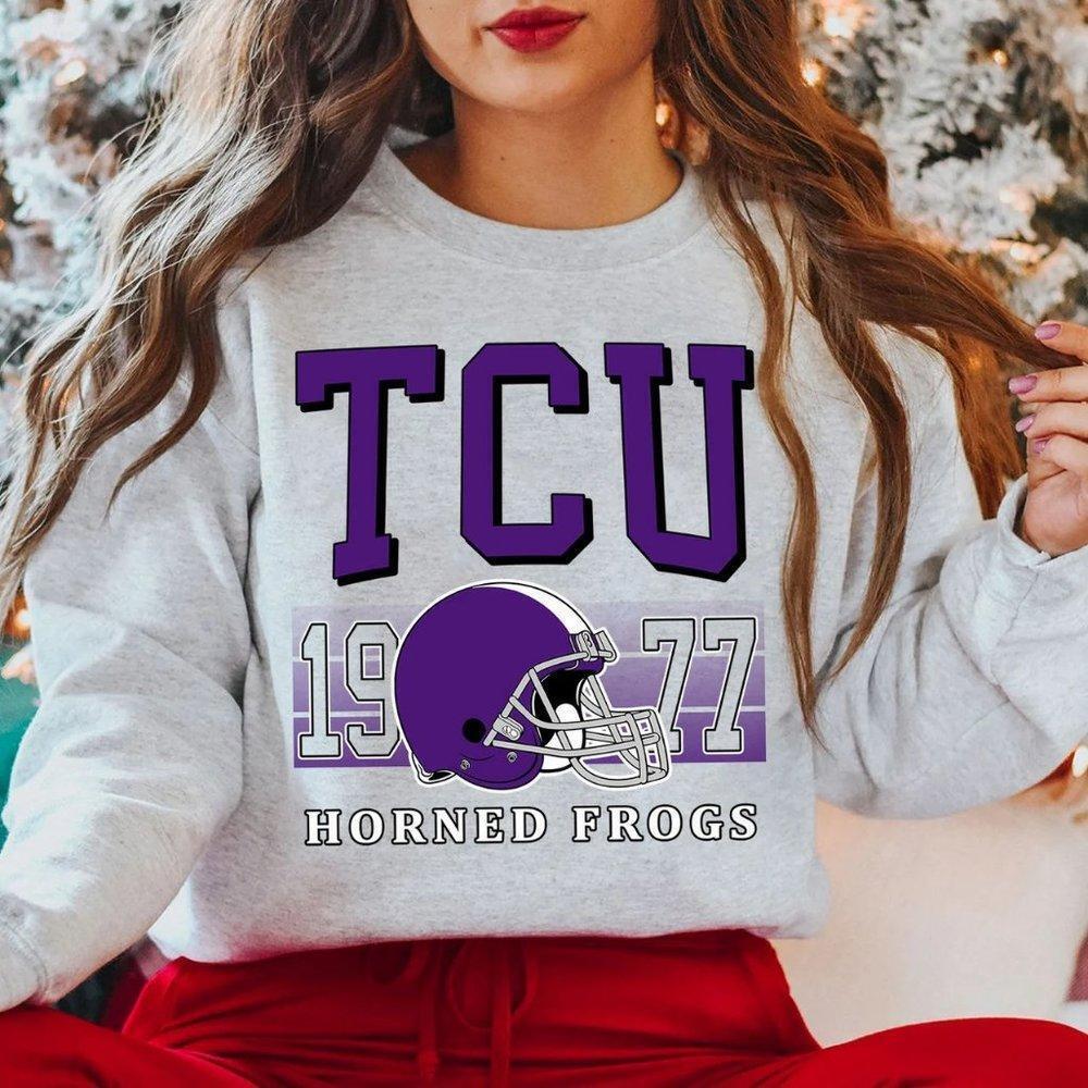 Tcu Football Crewneck Tcu Football Football Fan Horned Frogs